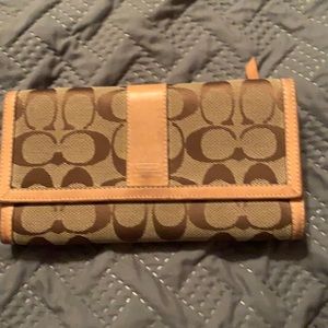 Coach checkbook wallet